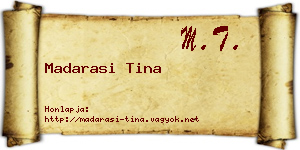Madarasi Tina névjegykártya